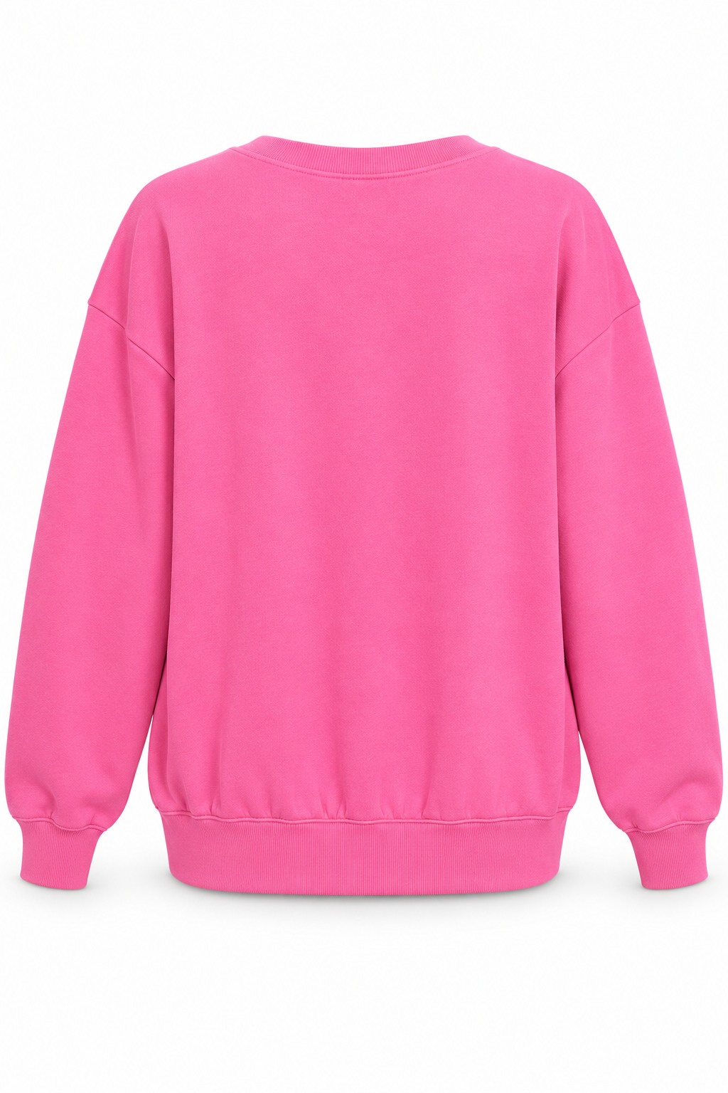 Back product view of Zenana OT-4379 pink sweatshirt