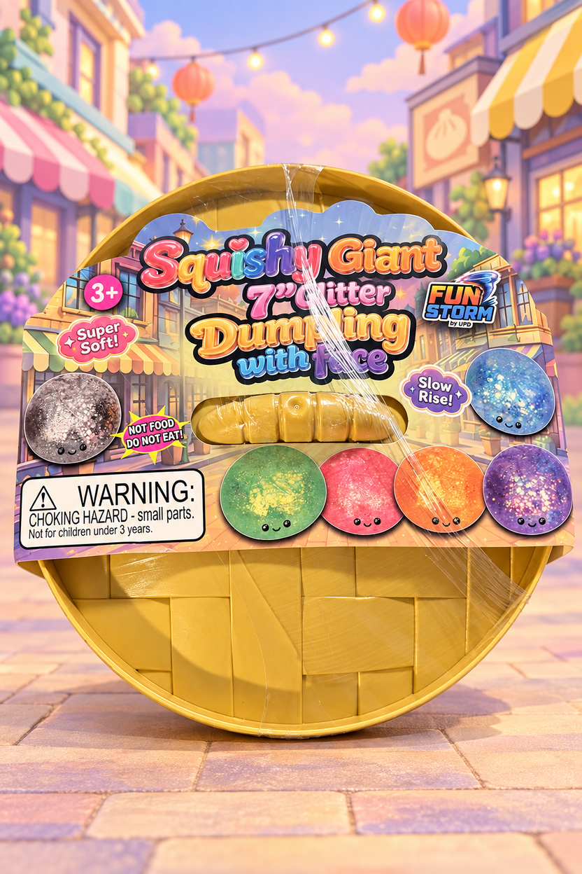 Fun Storm 7-Inch Glitter Dumpling Squishy