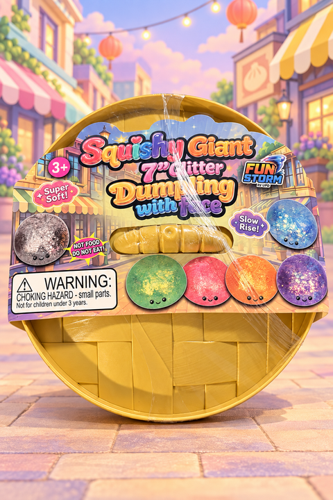 Fun Storm 7-Inch Glitter Dumpling Squishy