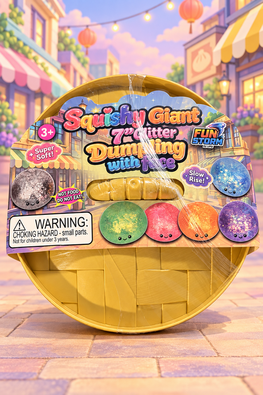 Fun Storm 7-Inch Glitter Dumpling Squishy