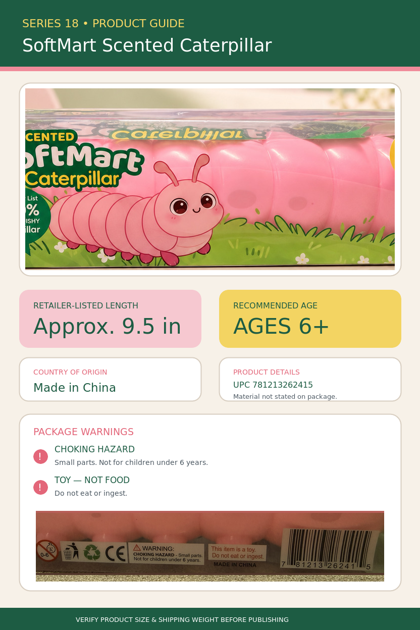 SoftMart Jumbo Scented Caterpillar Squishy
