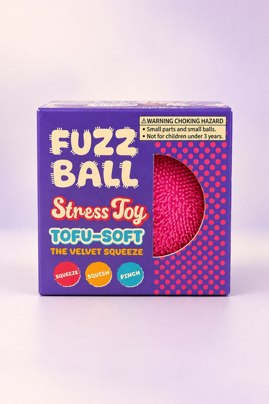 Front view of CandyTide pink Fuzz Ball package