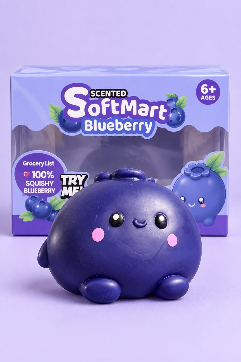 SoftMart Blueberry scented squishy with original display box