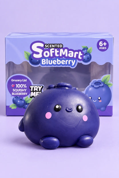 SoftMart Blueberry scented squishy with original display box