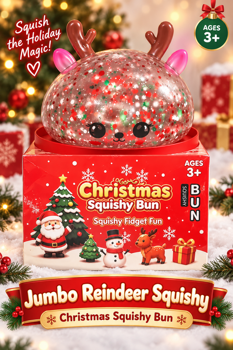 BUN Christmas Squishy Bun – Jumbo Reindeer Squishy