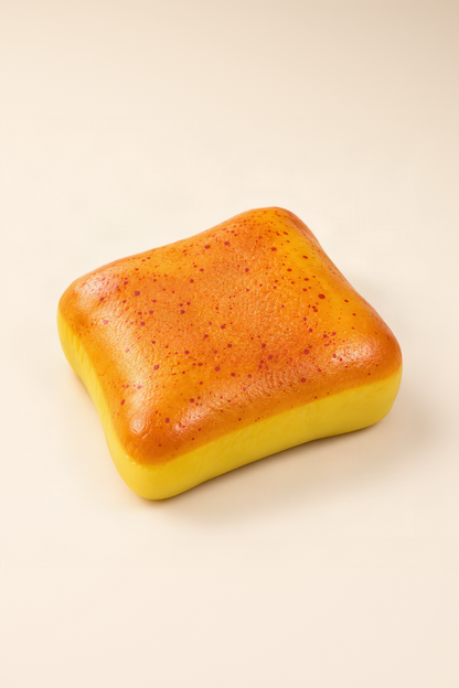Buttered toast squishy — detail photograph