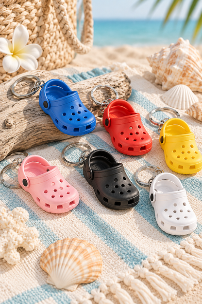 Mini clog shoe keychain assortment beach lifestyle