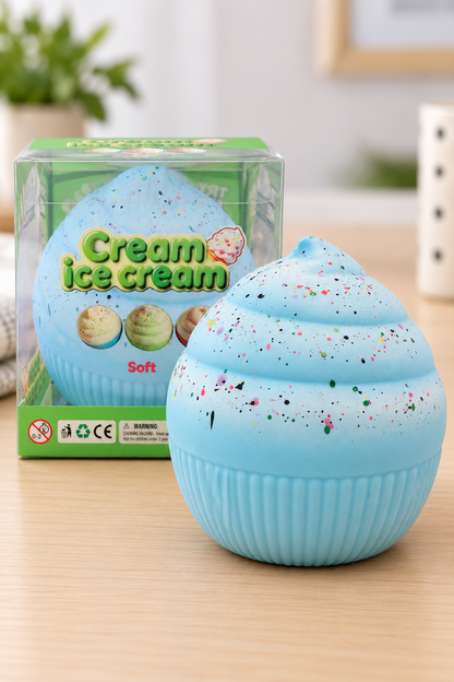Blue Cream Ice Cream squishy with original retail package