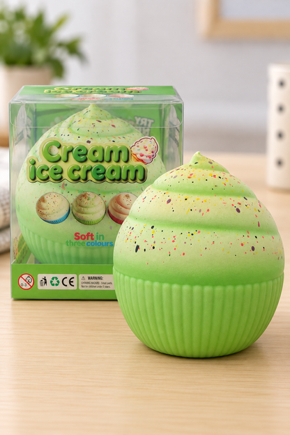 Green Cream Ice Cream squishy with original retail package