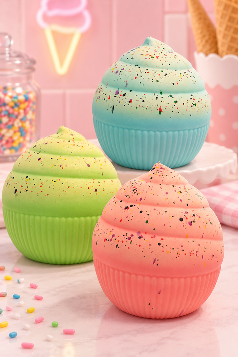 Cream Ice Cream Squishy – Super Soft Foam-Filled Dessert Toy – 3 Colors