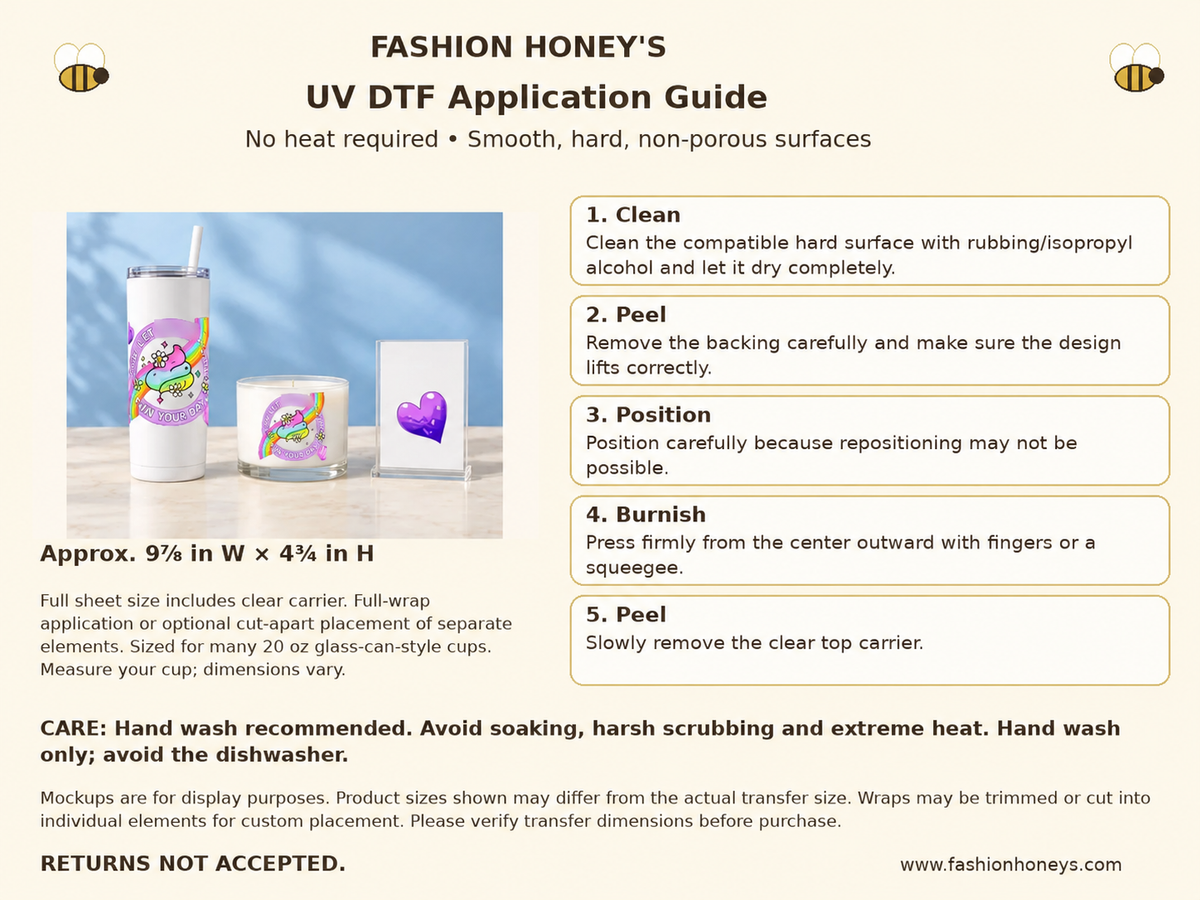 Don't Let Shitty People Ruin Your Day UV DTF Cup Wrap — Optional Cut-Apart Sheet - Image 3