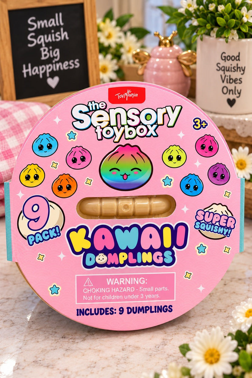 ToyMania Kawaii Dumplings 9-Pack round pink retail packaging front