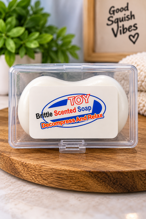 Mini White Wax-Crunch Squishy Sensory Toy – Brittle Scented Squish Dough