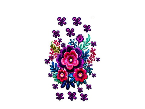 Purple and Pink Floral Mini — UV DTF Mini Hard-Surface Transfer
