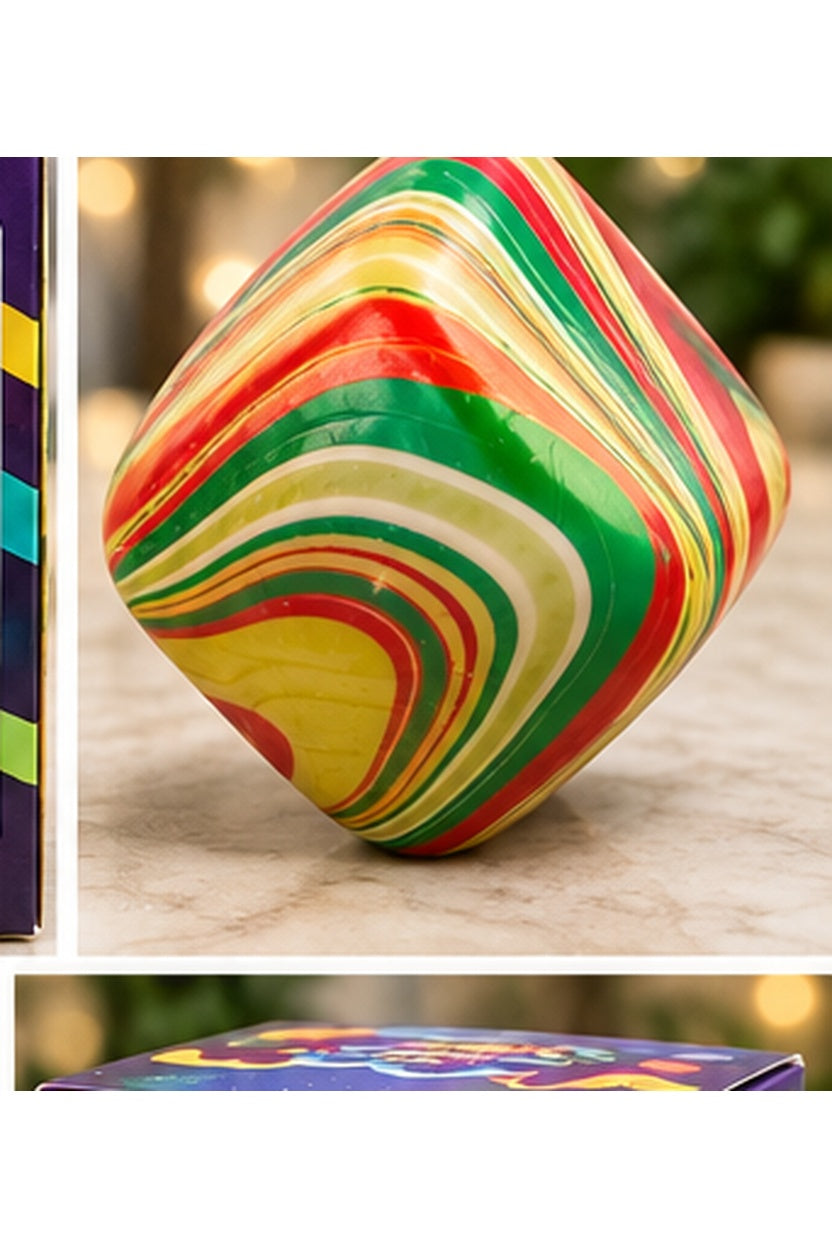 Giant Squishy Marble Cube angled view