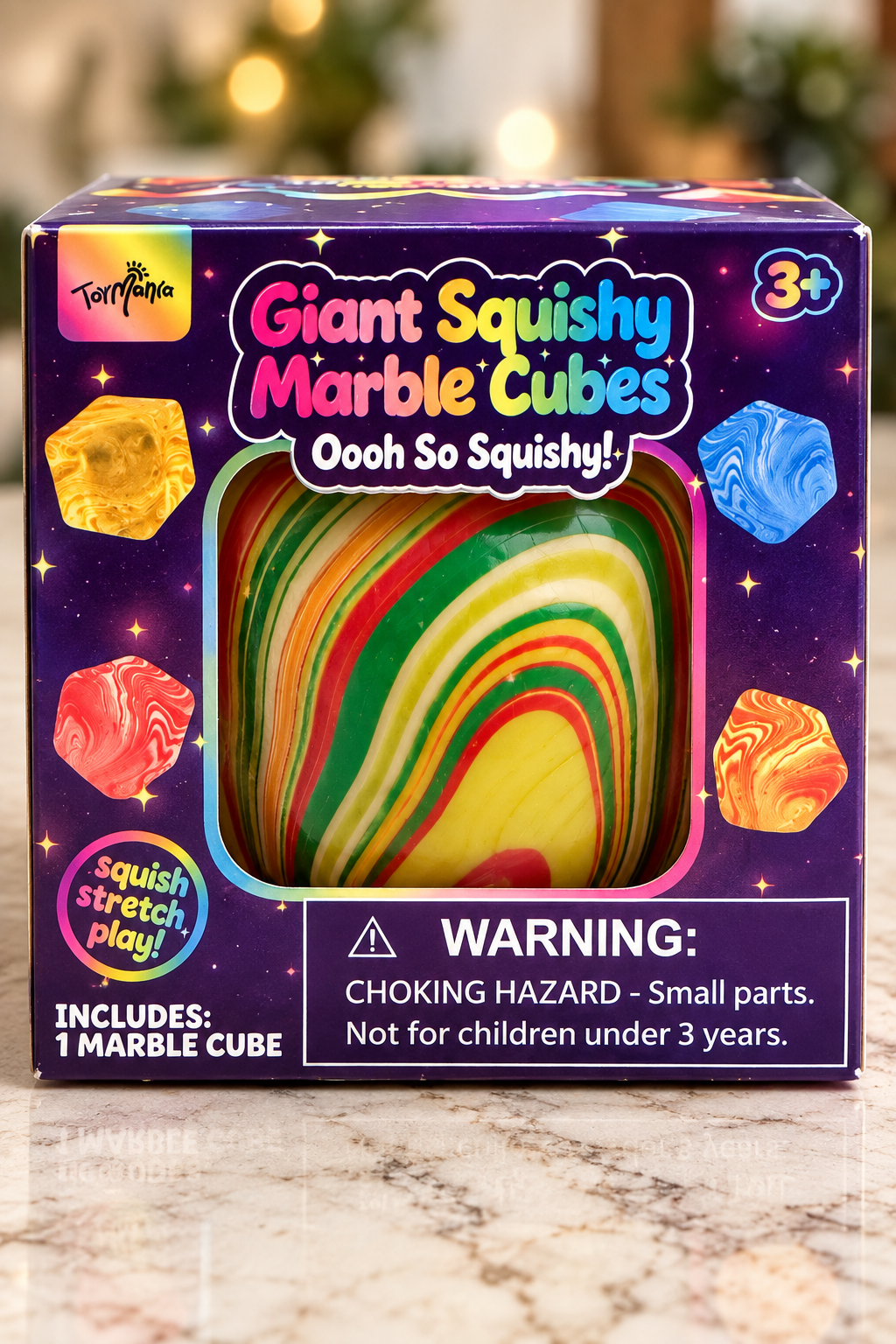 ToyMania Giant Squishy Marble Cubes package front
