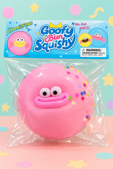 Goofy Bun Squishy – Light Pink Smasher Ball