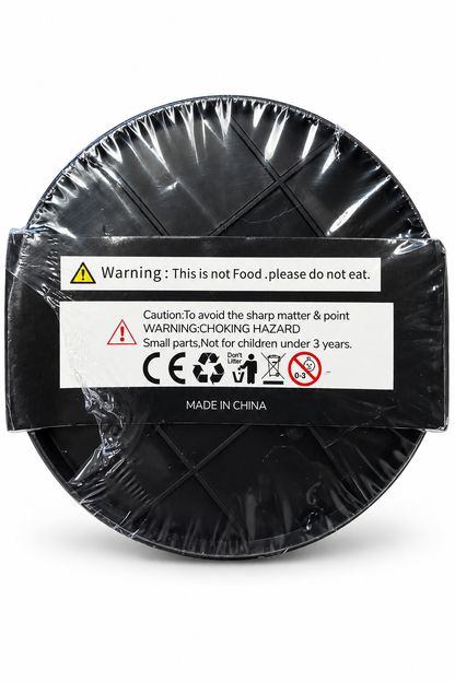 Halloween pumpkin dumpling squishy package bottom warning label and made in China marking