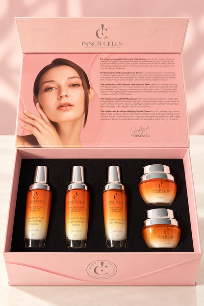 Open Inner Cells Hyaluronic Acid five-piece skincare case
