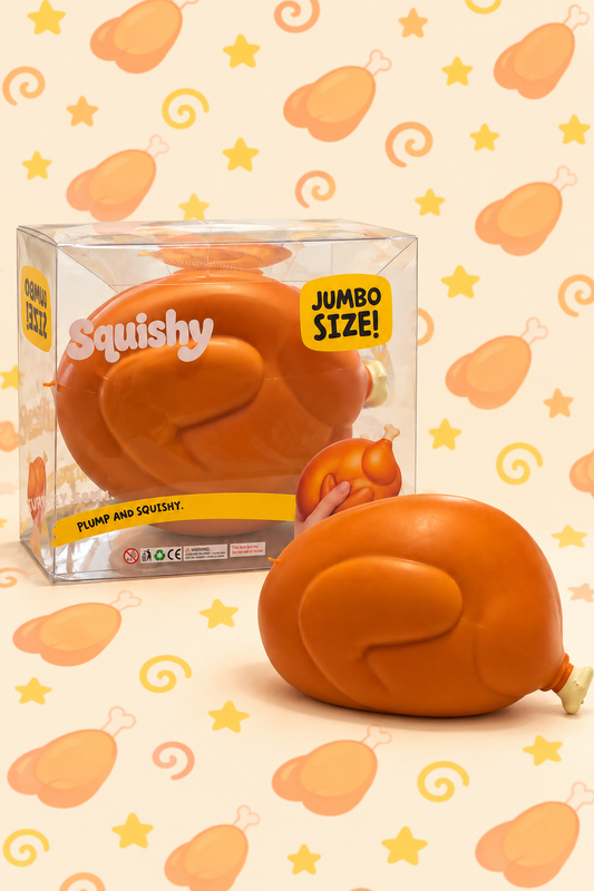 Jumbo cooked turkey squishy with retail packaging