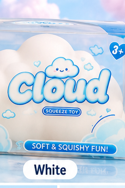 Large Cloud Squishy – Blue or White Squeeze Toy