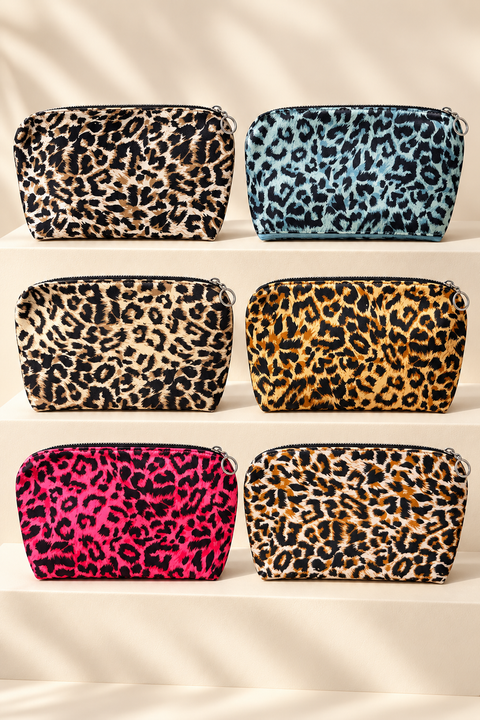 Leopard Print Makeup Bag