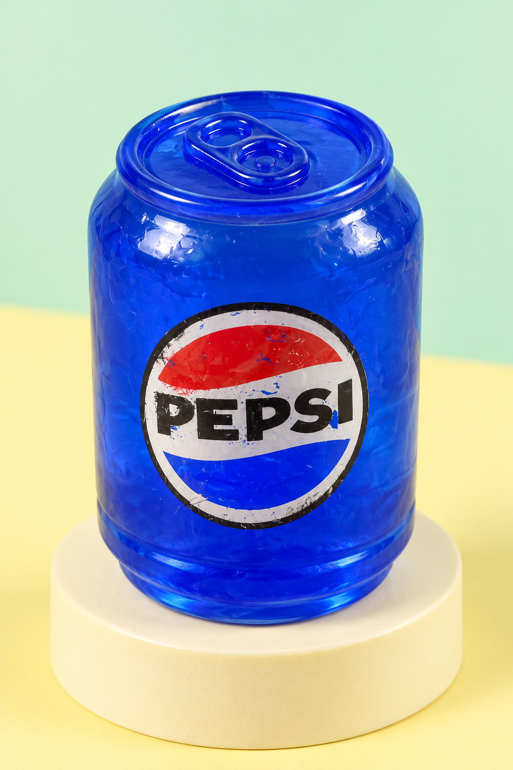 Blue mini soda can squishy