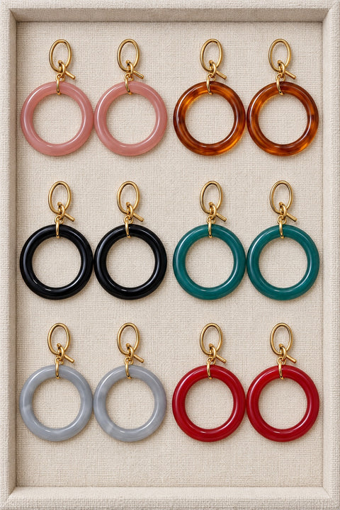 MINT Plastic Hoop Earrings