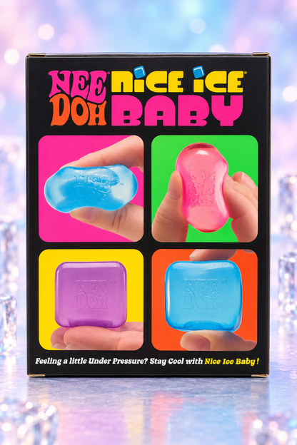 Schylling NeeDoh Nice Ice Baby package back with care and barcode details