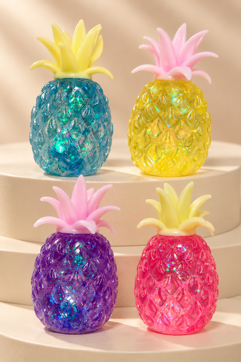 Glitter Pineapple Sugar Squeeze Squishy – Soft Sensory Fidget Toy