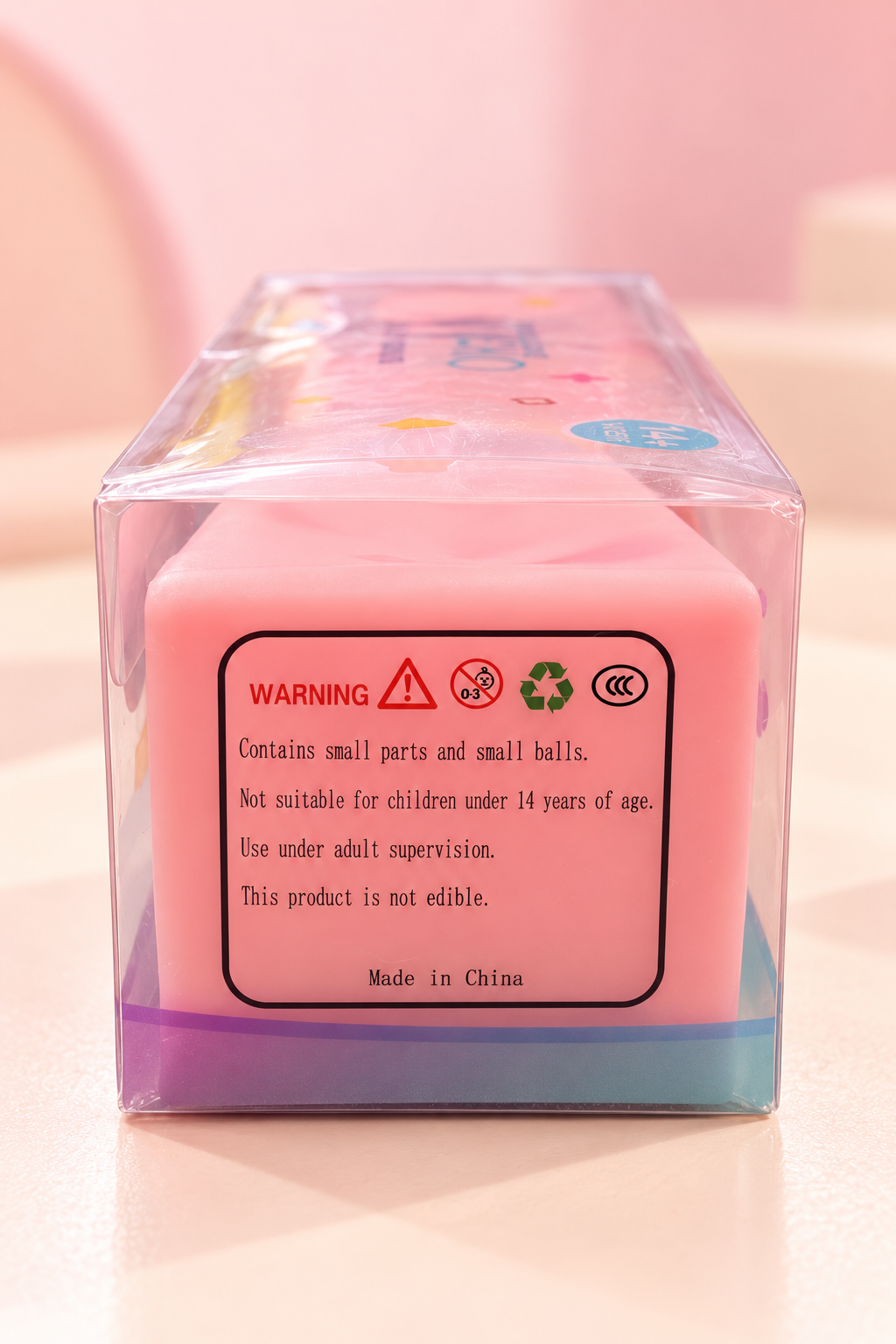 Pink crunchy butter stick squishy — package