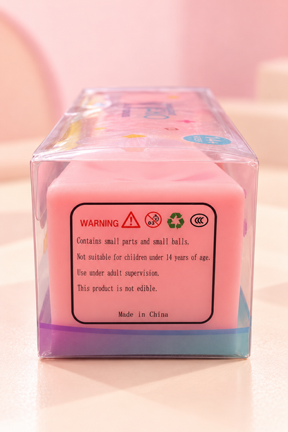 Pink crunchy butter stick squishy — package