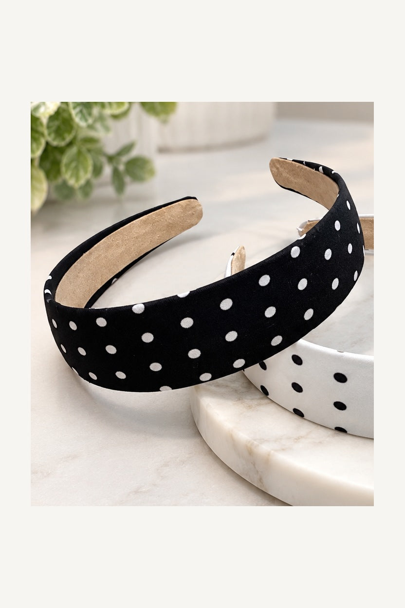 Black polka dot headband individual variant