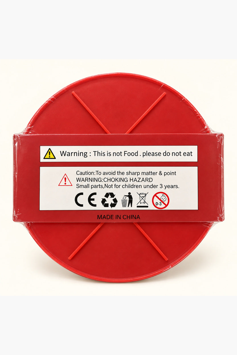 Actual red package safety warnings and country of origin