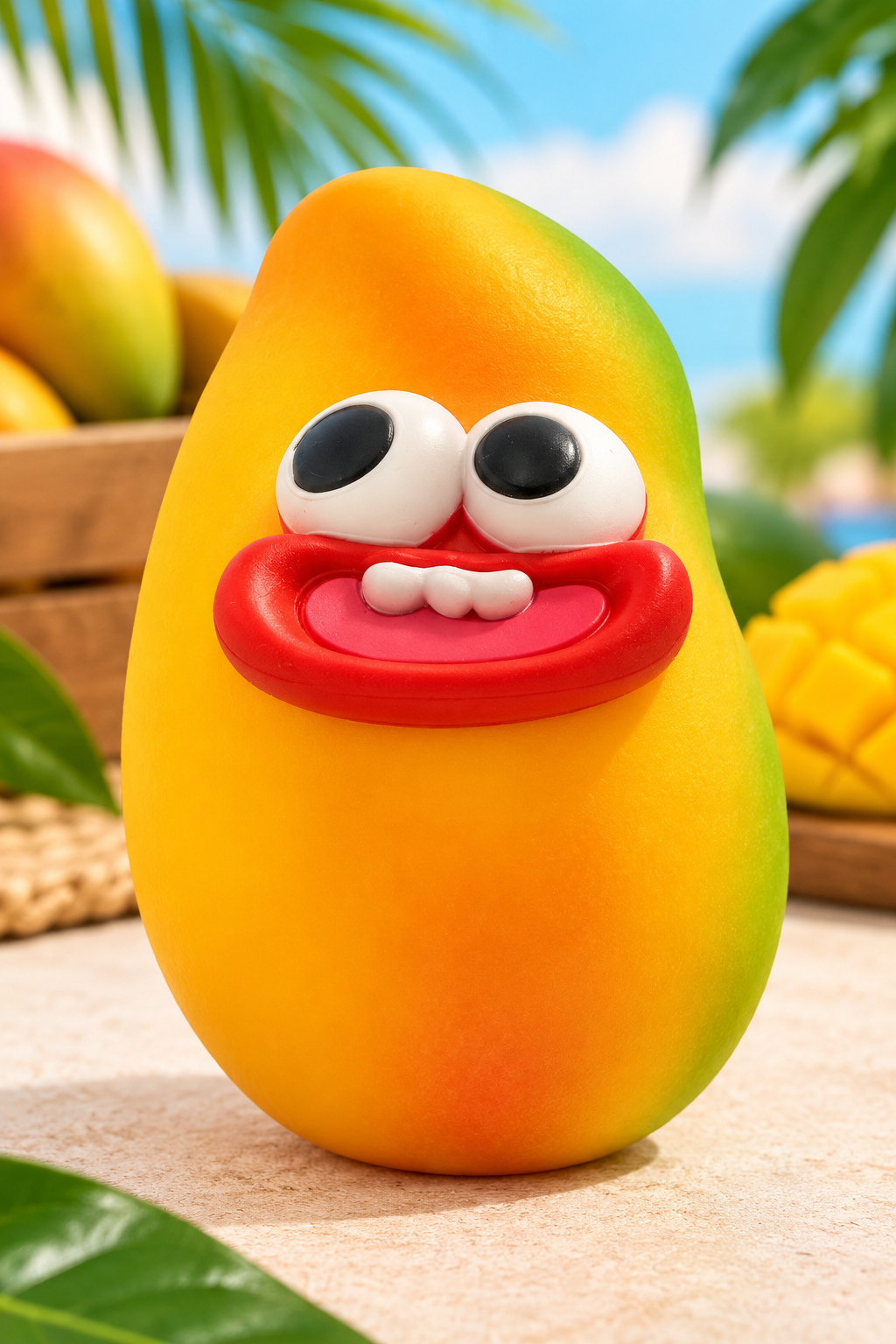 Funny Mango squishy red-face variant