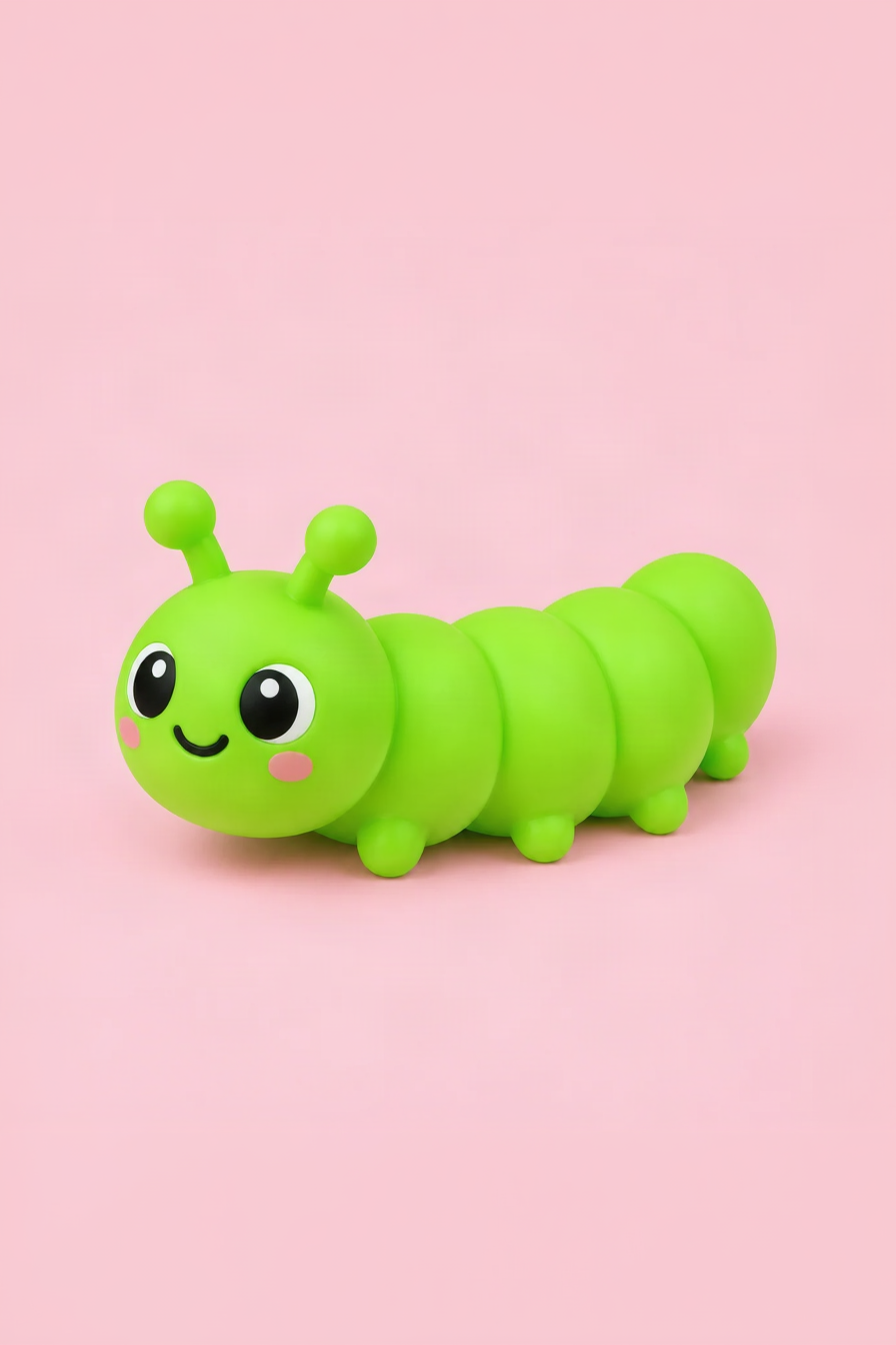 Bright green SoftMart jumbo scented caterpillar squishy variant