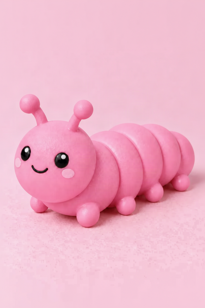 Pink SoftMart jumbo scented caterpillar squishy variant