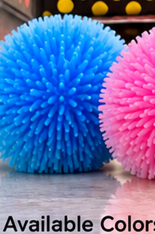 Blue UNZIP TOYS color changing fuzz ball